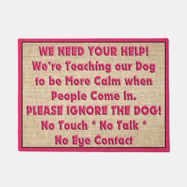 Hundetrainings-Tür-Matte Fußmatte (Vorderseite)