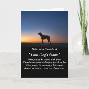Hundetrauerkarte für Verlust Gedenkkarte mit Foto Karte