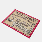 Hundetür-Matte - keine Touch kein Gespräch Fußmatte (Schrägansicht)