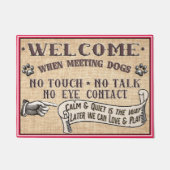 Hundetür-Matte - keine Touch kein Gespräch Fußmatte (Vorderseite)