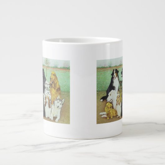 Hundeuhr Jumbo-Tasse (Vorderseite)