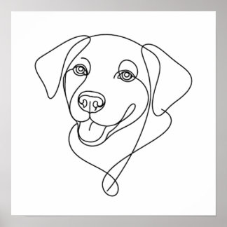 Hundeumriss Poster