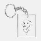 Hundeumriss Schlüsselanhänger (Vorderseite links)