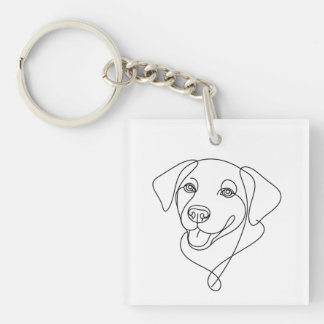 Hundeumriss Schlüsselanhänger