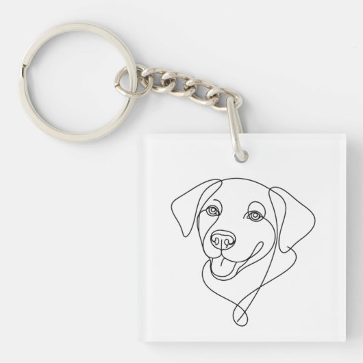 Hundeumriss Schlüsselanhänger (Vorderseite)