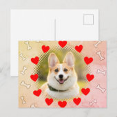 Hundeunterlage für Herz und Knochen drucken Postkarte (Vorne/Hinten)