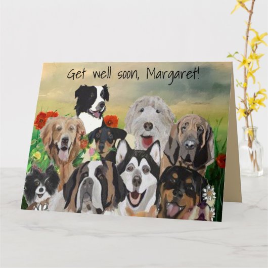 Hundeunterstützungskommando wird bald gut karte (Gelbe Blume)