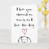 HundeValentinstag-Karte Karte (Gelbe Blume)