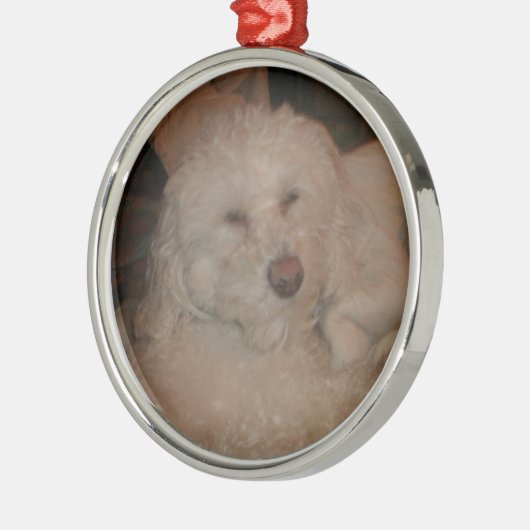Hundeverzierung Silbernes Ornament (Links)