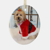 Hundeverzierung WeihnachtsShih Tzu Keramikornament (Rechts)