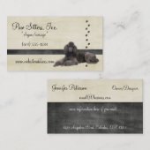 HundeVisitenkarte:: Standardpudel Visitenkarte (Vorne/Hinten)