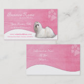 HundeVisitenkarten:: Maltesisch Visitenkarte (Vorne/Hinten)