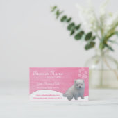 HundeVisitenkarten:: Spitz-Welpe Visitenkarte (Stehend Vorderseite)