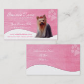 HundeVisitenkarten:: Yorkshire Yorkie Visitenkarte (Vorne/Hinten)