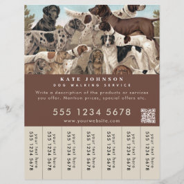 Hundewalker-Begleiter-Tags mit Tear-Off-Tags zur T Flyer