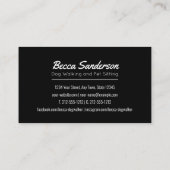 Hundewalker, Groomer, Haustier-Sitter, Tierarzt-El Visitenkarte (Rückseite)