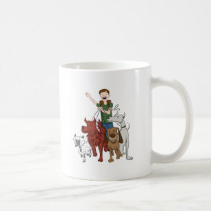 Hundewanderer-Cartoon Kaffeetasse