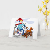 Hundewanderer Karte (Gelbe Blume)