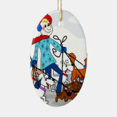 Hundewanderer Keramikornament (Rechts)