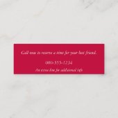 Hundewanderer Mini Visitenkarte (Rückseite)