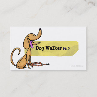 Hundewanderer Ph.D mit Leine-Visitenkarte Visitenkarte