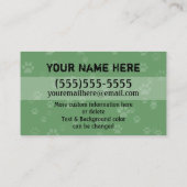 Hundewanderer. Typ. Völlig kundengerechte Visitenkarte (Rückseite)