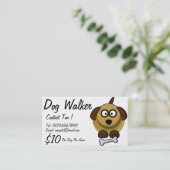 Hundewanderer Visitenkarte (Stehend Vorderseite)