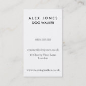 Hundewanderer Visitenkarte (Rückseite)