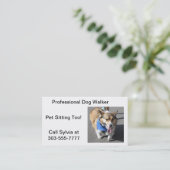 Hundewanderercorgi-Visitenkarte Visitenkarte (Stehend Vorderseite)