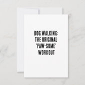 Hundewandern: Das originelle "Pfoten-some" Trainin Dankeskarte (Vorderseite)