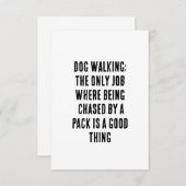 Hundewandern: Der einzige Job, an dem man vorbeija Dankeskarte (Vorne/Hinten)
