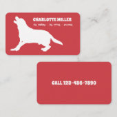 Hundewandern Grooming Hunde-Sitter Hundepflege Ges Visitenkarte (Vorne/Hinten)