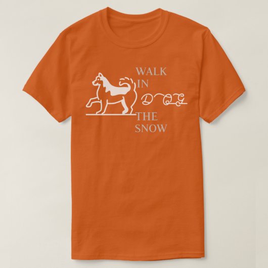 Hundewanderung im Schnee T-Shirt (Design vorne)