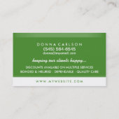 Hundewanderung und Sitzplätze - Visitenkarte (Rückseite)