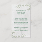 Hundewanderung und Tierpflege Visitenkarte (Rückseite)