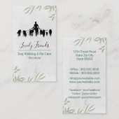 Hundewanderung und Tierpflege Visitenkarte (Vorne/Hinten)