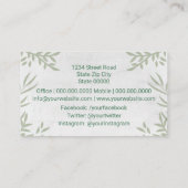 Hundewanderung und Tierpflege Visitenkarte (Rückseite)