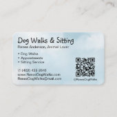 Hundewanderungen und Sitzen | QR Code Business Car Visitenkarte (Vorderseite)