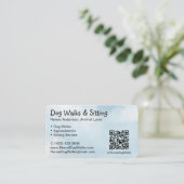 Hundewanderungen und Sitzen | QR Code Business Car Visitenkarte (Stehend Vorderseite)