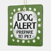 Hundewarnsystem Keramikornament (Links)