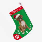 Hundeweihnachtliche Strümpfe, Niedlicher Boxer Wel Kleiner Weihnachtsstrumpf (Rückseite (Hängend))