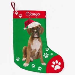 Hundeweihnachtliche Strümpfe, Niedlicher Boxer Wel Kleiner Weihnachtsstrumpf