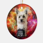 Hundeweihnachtsverzierung Steinhaufen-Terriers Keramik Ornament (Links)