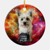 Hundeweihnachtsverzierung Steinhaufen-Terriers Keramik Ornament (Hinten)