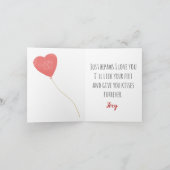 Hundeweinkarte aus Chihuahua-Roten Balloons Feiertagskarte (Innenseite)