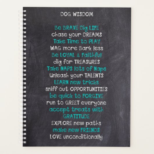 Hundeweisheit - Inspirationsplaner Planer (Vorderseite)