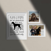 Hundeweisheit Regeln für die Leinwand von Haustier Poster