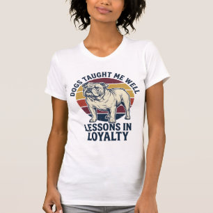 Hundeweisheit-Shirt Vintage Bulldogge Lektion Graf T-Shirt