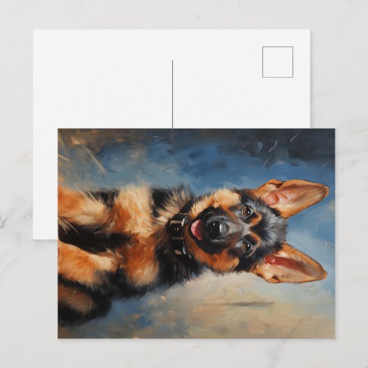 Hundewelpe Postkarte (Vorne/Hinten)