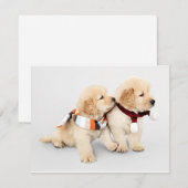 Hundewelpen Feiertagskarte (Vorne/Hinten)